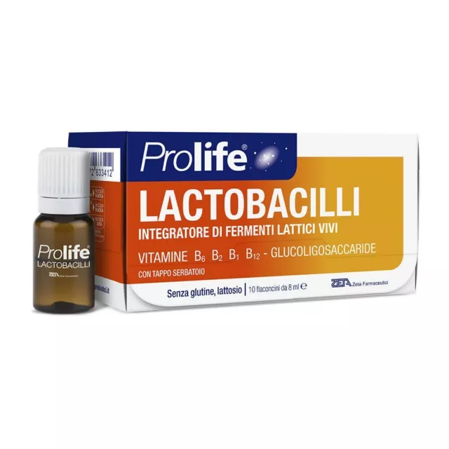 3X PROLIFE LACTOBACILLI INTEGRATORE FERMENTI LATTICI VIVI 10 FLACONCINI Vitamine