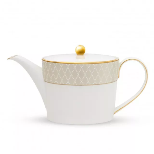 Waterford Fine China Monique Lhuillier Cherish Teapot, Gold accents