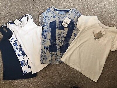 BNWT Girls Next T-shirt Tops Sequins Vests Bundle Size 4