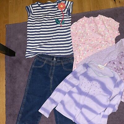 Next / George/ M & S / ZA Girls bundle Cropped Jeans & tops age 8 (5 Items)