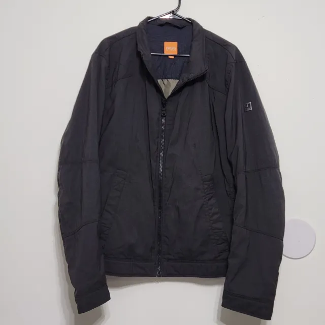 Hugo Boss Jacket Adult Mens XL Extra Large Full Zip Biker Style Black Designer