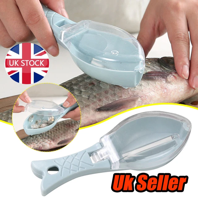 FISH SCALE SCRAPER Descaler Cleaner Peeler Remover Skin Kitchen Seafood ...