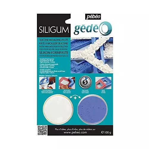 Pébéo - Pâte Siligum Spécial Création de Moule - Pâte à Mouler Silicone Petites