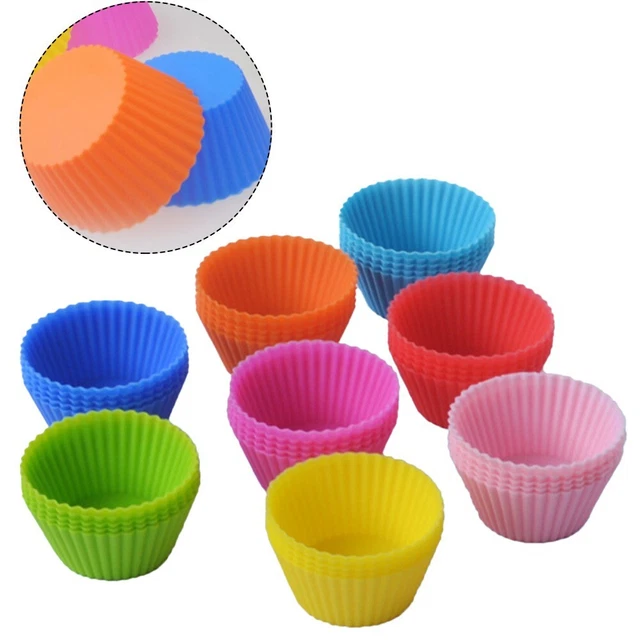 Robusto vaso de silicona cupcake estuche 16 UD. Molde para hornear dulces galletas