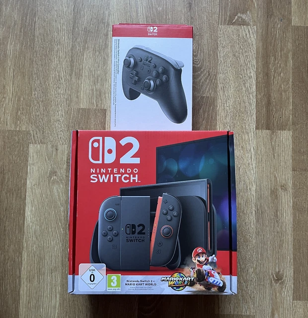 NINTENDO SWITCH 2 + Mario Kart World + Switch 2 Pro Controller NEU EUR ...