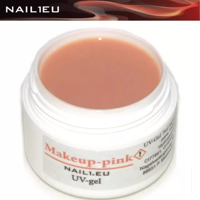 Make Up Aufbau-Gel MakeUP PINK NAIL1.EU 7ml/ UV Camouflage Aufbau Builder Gel