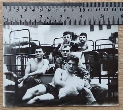 Vintage Photo Affectionate Guys Shirtless Men Hugs Handsome Soldiers Gay int 2