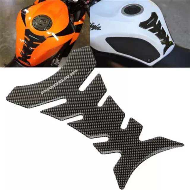 Carbon Fiber Motorcycle Gel Oil Gas Fuel Tank Pad Protector 3D Sticker Decal