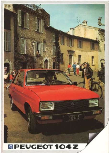 Catalogue prospekt brochure Peugeot 104 coupés / gamme Z 1983 FR