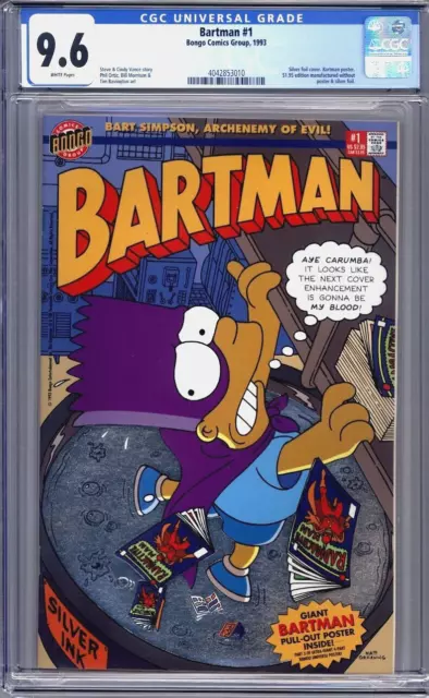 Bartman #1 (1993) Foil Cover  The Simpsons Bongo Comics 1st Print CGC 9.6