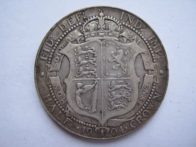 1904 Edward VII silver Halfcrown F Scarce