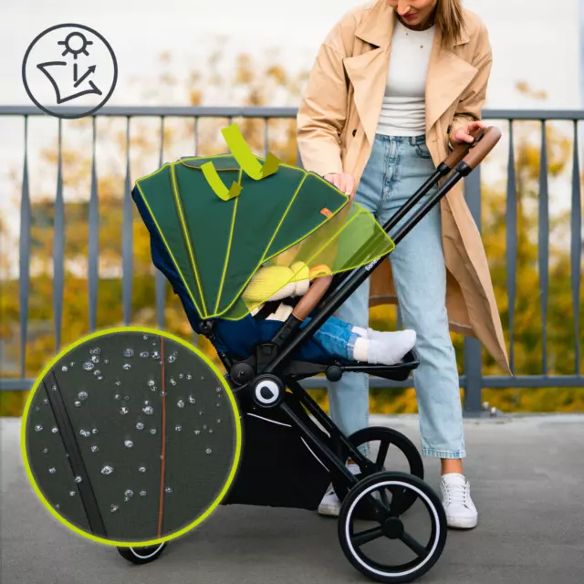 LIONELO® Kinderwagen 3 in 1 Kombikinderwagen  Buggy + Babywanne + Babyschale 2