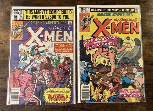 Lot of 2 Amazing Adventures Featuring The X-men #10 12 Marvel Comics (1980)