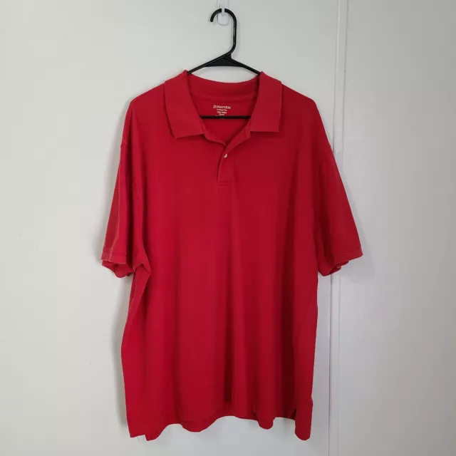 ST. JOHN'S BAY Men's Short Sleeve Heritage Polo Shirt Red Size XXL $12. ...