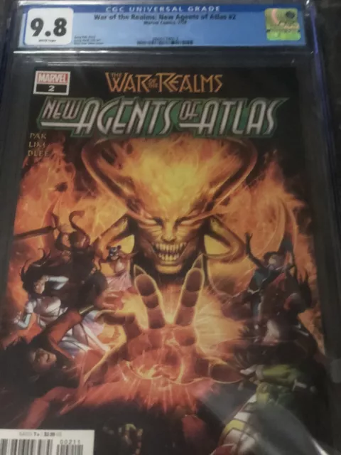 WAR OF THE REALMS: NEW AGENTS OF ATLAS #2 CGC 9.8 1st APPEARENCE SWORDMASTER