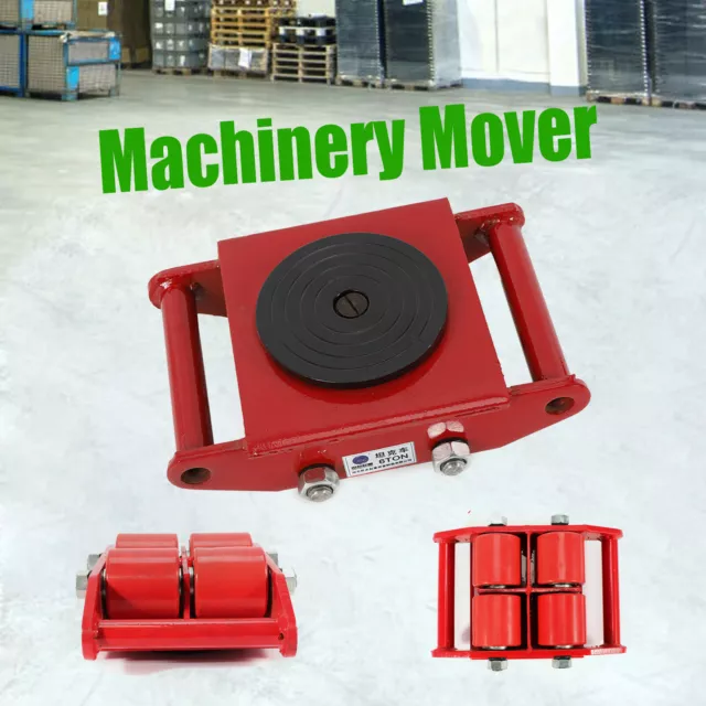 Machinery Mover, 6T 13200lb Industrial Heavy Duty Machine Dolly Skate Roller RED