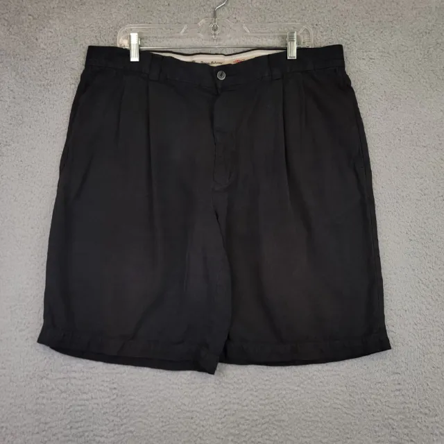 TOMMY BAHAMA MEN’S Shorts Size 36 Black Silk Relax Comfort Waistband ...