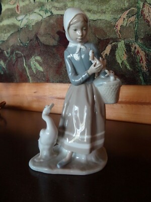 lladro shepherdess with ducks