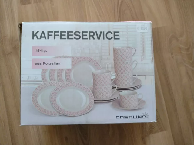 Kaffeeservice 6 Personen Porzellan 18 Teile