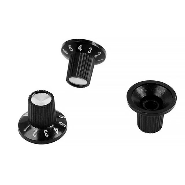 3 pz manopola interruttore per chitarra con pulsante per chitarra nera manopola cap amplificatore chitarra
