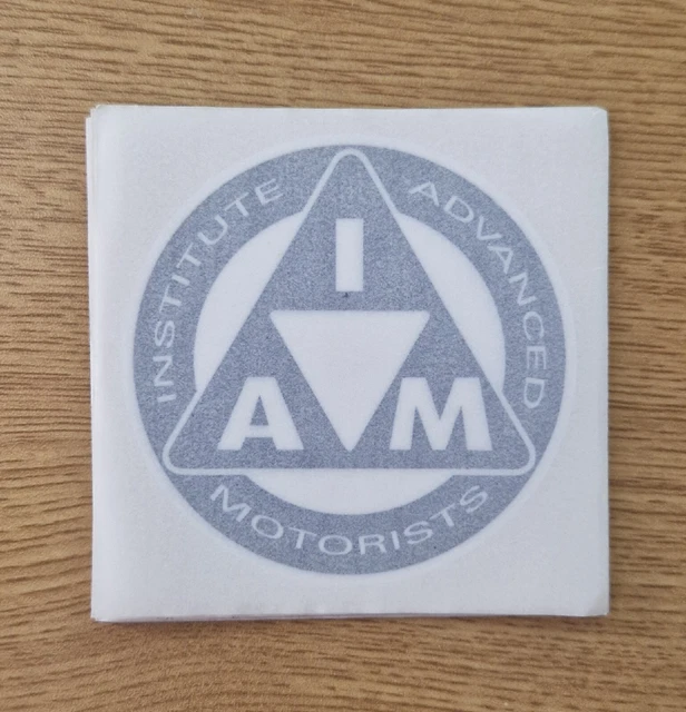 INSTITUTE OF ADVANCED Motorists Commercial window sticker - Blue 9cm £ ...