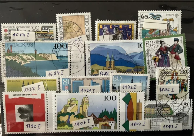 Briefmarken BRD 15 Plattenfehler gestempelt !Siehe Foto! Michel 283,00Euro !