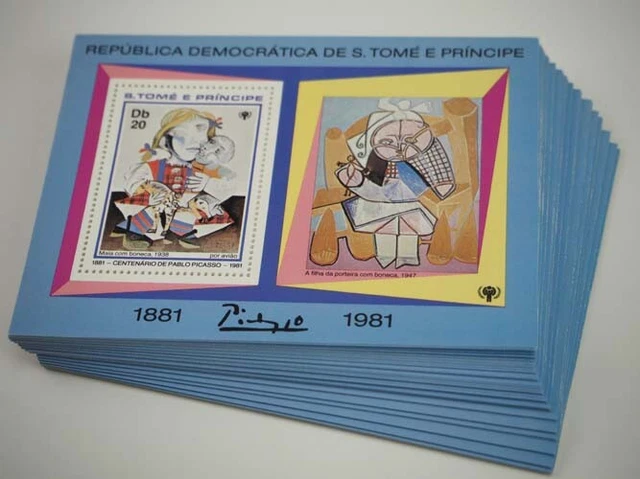 1981 Sao Tome; 100 Blocks Maja mit Puppe, postfrisch/MNH, Bl. 75 1981 Sao Tome; 100 Blocks Maja mit Puppe, postfrisch/MNH, Bl. 75
