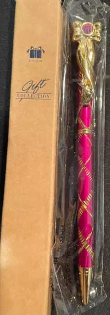 NIB AVON Gift Collection Sparkling Birthstone Pen, July, Simulated Ruby