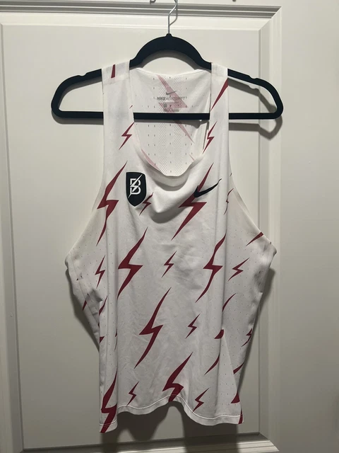 Nike Aeroswift Elite BowermanClub Track Running Singlet WhiteRed (Large)