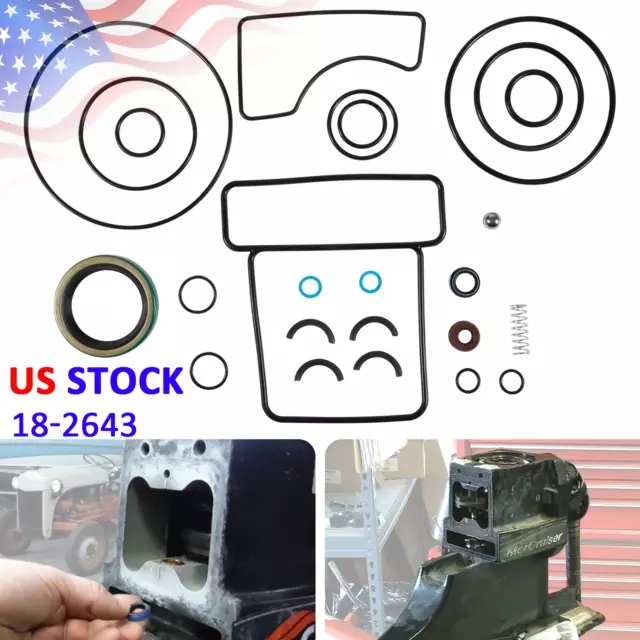 18-2643 Upper Gear Housing Seal Kit for Mercruiser Bravo GLM 87480 9-74301