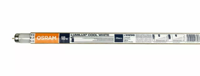 25 x Osram 2ft 18w Lumilux T8 Fluorescent Tube G13 Cool White 840 4000K 2