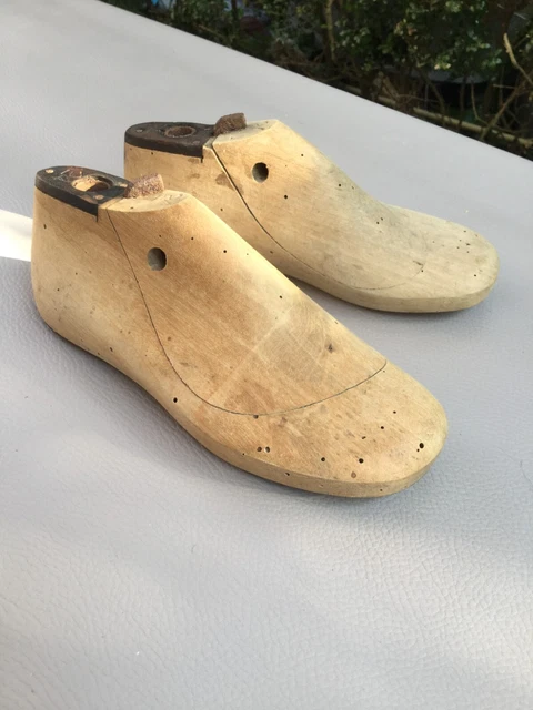 Rares Embauchoirs Bois Enfant Forme Chaussures Outil Cordonnier Pointure 24