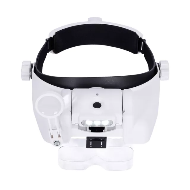 With LED Light Jewelry Repair Headband Magnifier Close Work Reading Handsfree 3