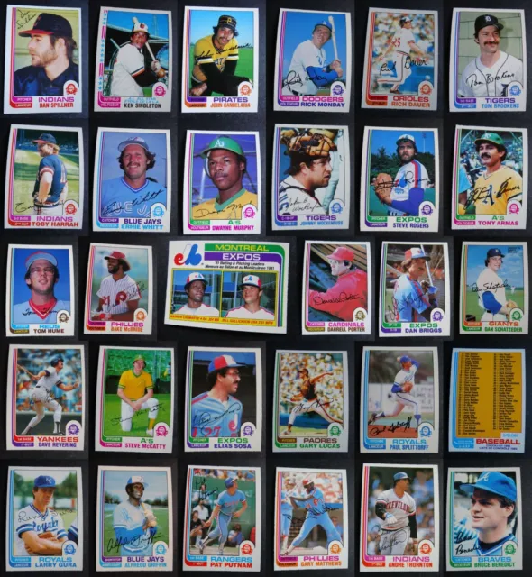 1982 O-Pee-Chee OPC Baseball Cards Complete Your Set U You Pick 1-200
