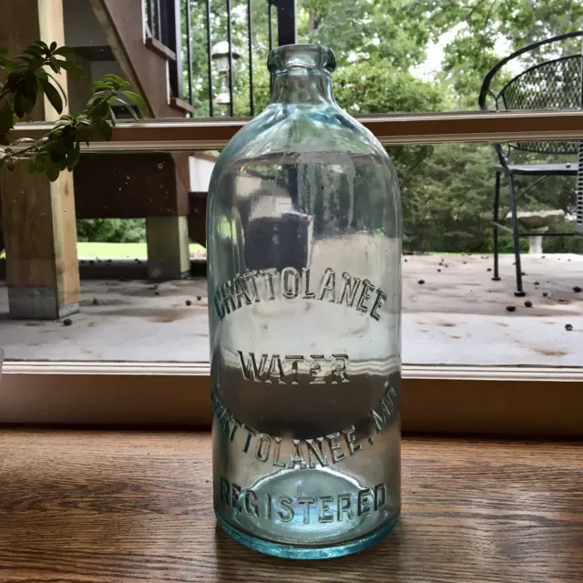 Large Half Gallon Chattolanee Water Chattolanee MD Maryland Bottle Ca 1915 Aqua