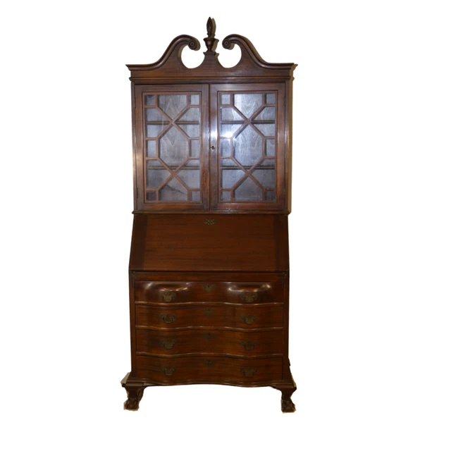 Mahogany Governor Winthrop Secretary Desk by Maddox #21600