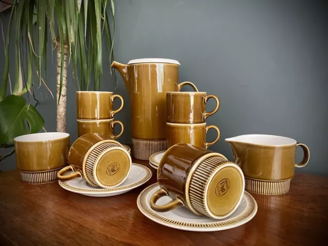 Vintage Mid Century Retro Poole Pottery Coffee & Tea Set