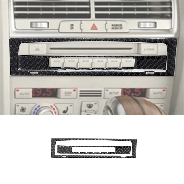 2PCS CARBON FIBER Interior Radio Console Cover Trim For Audi Q7 2007