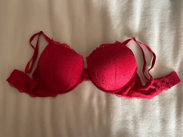 RED NEW LOOK 34DD Push Up Bra £4.49 - PicClick UK