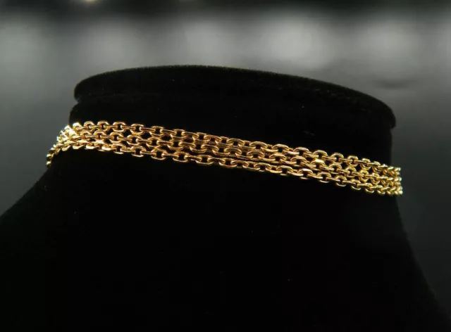 O461 - Chaîne en Or Jaune 18K Maille Forçat - Maillon 1,5mm - Longueur 61 cm