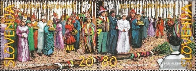 Slowenien 215-216 Paar (kompl.Ausg.) postfrisch 1998 Faschingskostüme