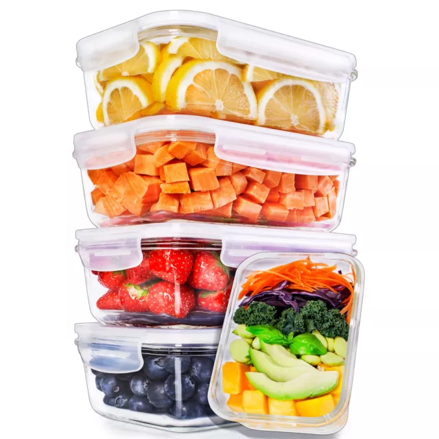 Round Glass Meal Prep Containers with Locking Lids - 3 Pack – Igluu Meal  Prep