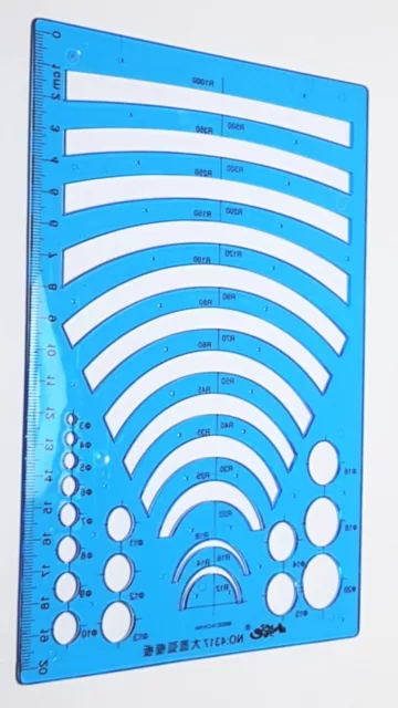 Circle Radius Blue 🔵 Stencil Arc Technical Drawing Template