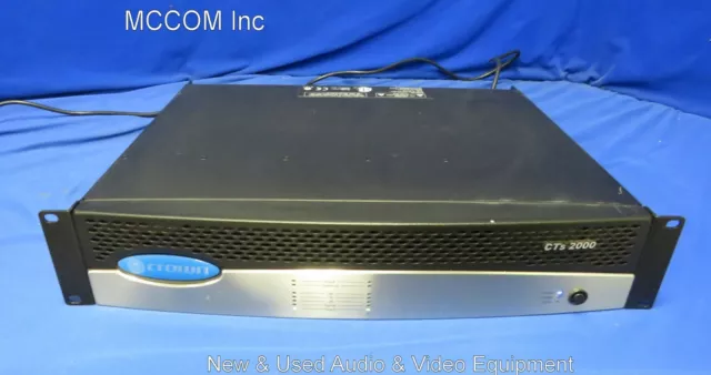 Crown CTs-2000 Two Channel Power Amplifier w/ USP4CN CobreNet Card