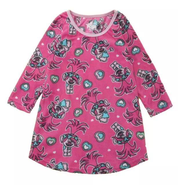 Trolls Little/Big Girls Micro Fleece Pajama Nightgown Size 4 6 8 10 $36