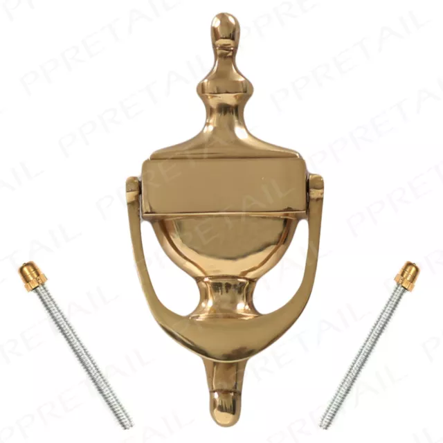 Polished Solid Brass Urn Door Knockers Traditional/Slimline Main Front Porch