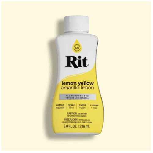 Rit All Purpose Liquid Dye, Lemon Yellow, 8 Fl. Oz.