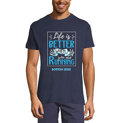 ULTRABASIC Maglietta da Uomo La vita è migliore quando si corre