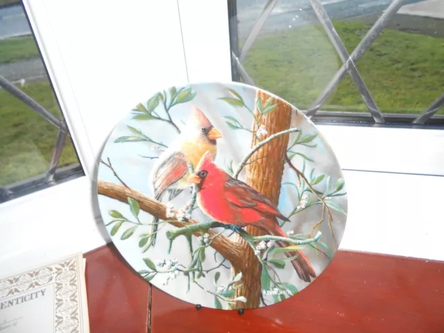 The Edwin M knowles china co collectors plate the cardinal New