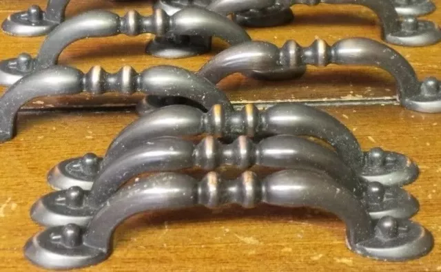 Lot of 6 Brushed Bronze Drawer Pulls Cabinet Handles-3" CC